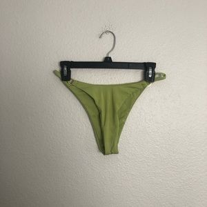 Green and gold ring cheeky bikini bottoms